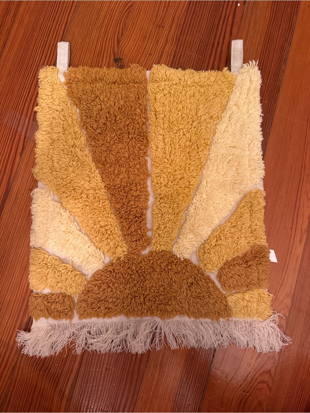 Urban Outfitters Golden Sunburst Tufted Wall Hanging